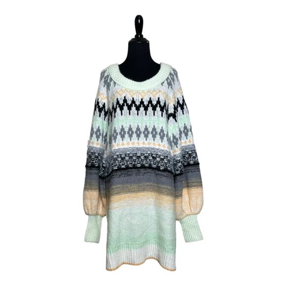 Free People Frozen Forrest Oversize Tunic Sweater Size Small - Picture 12 of 12